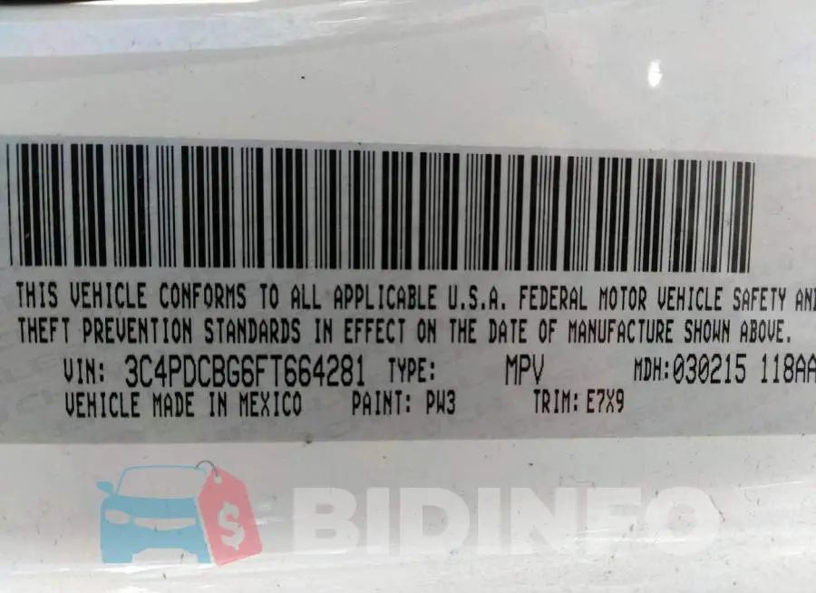 3C4PDCBG6FT664281 Photo# 9
