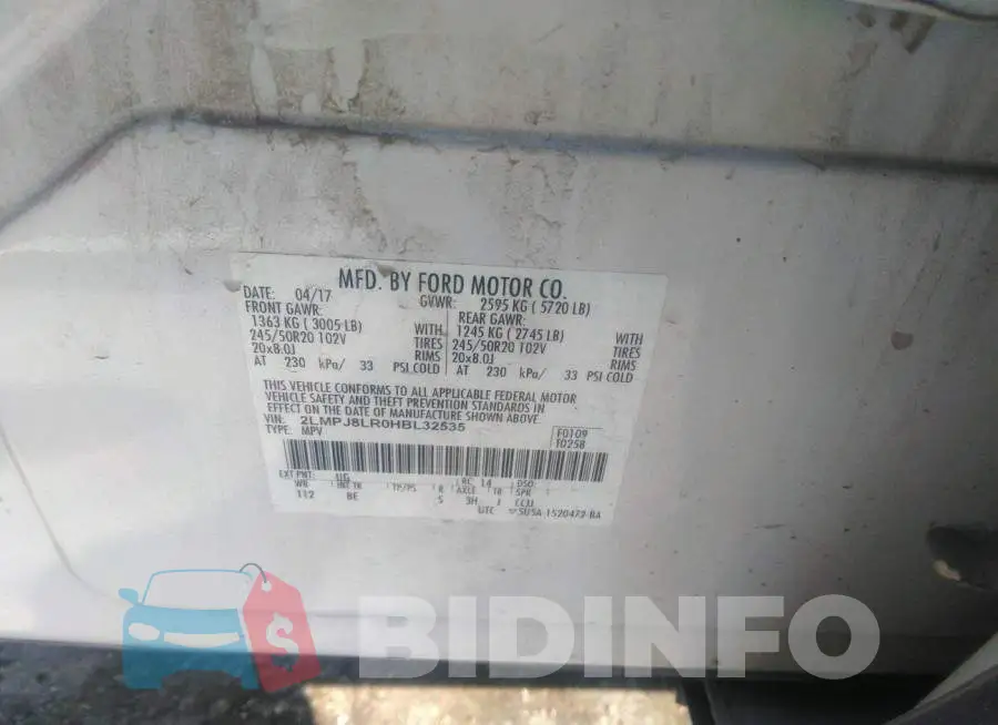 2LMPJ8LR0HBL32535 Photo# 8