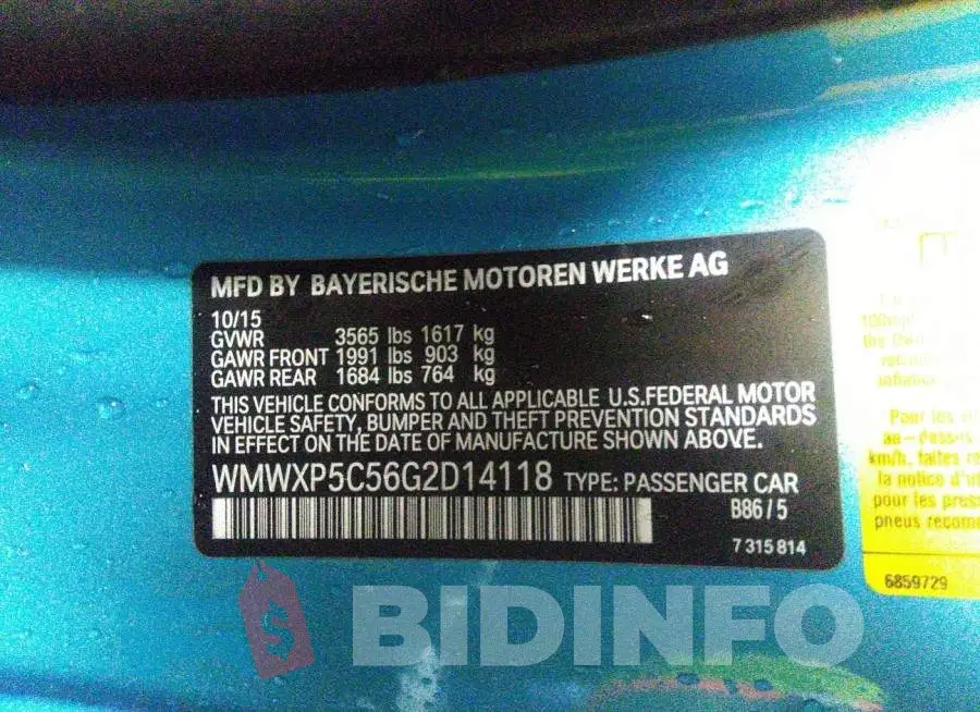 WMWXP5C56G2D14118 Photo# 9