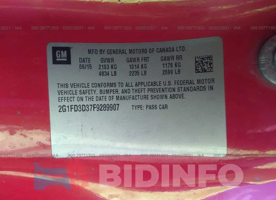 2G1FD3D37F9289907 Photo# 9