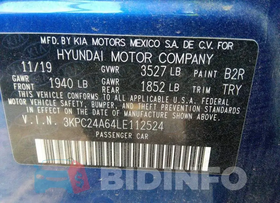 3KPC24A64LE112524 Photo# 9