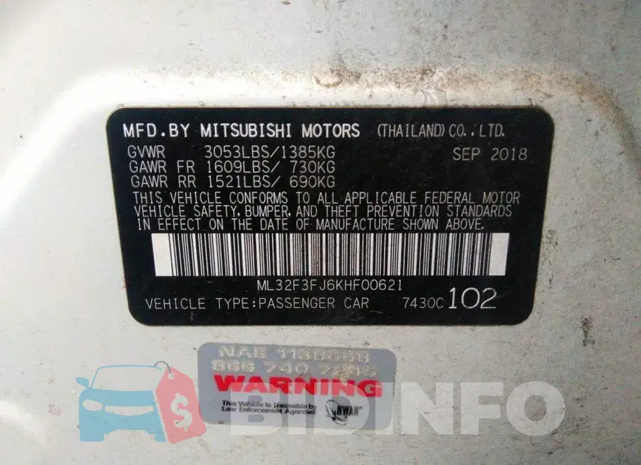 ML32F3FJ6KHF00621 Photo# 9