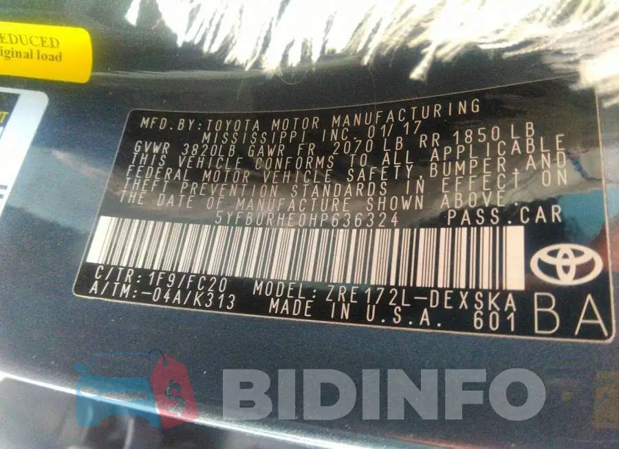 5YFBURHE0HP636324 Photo# 9
