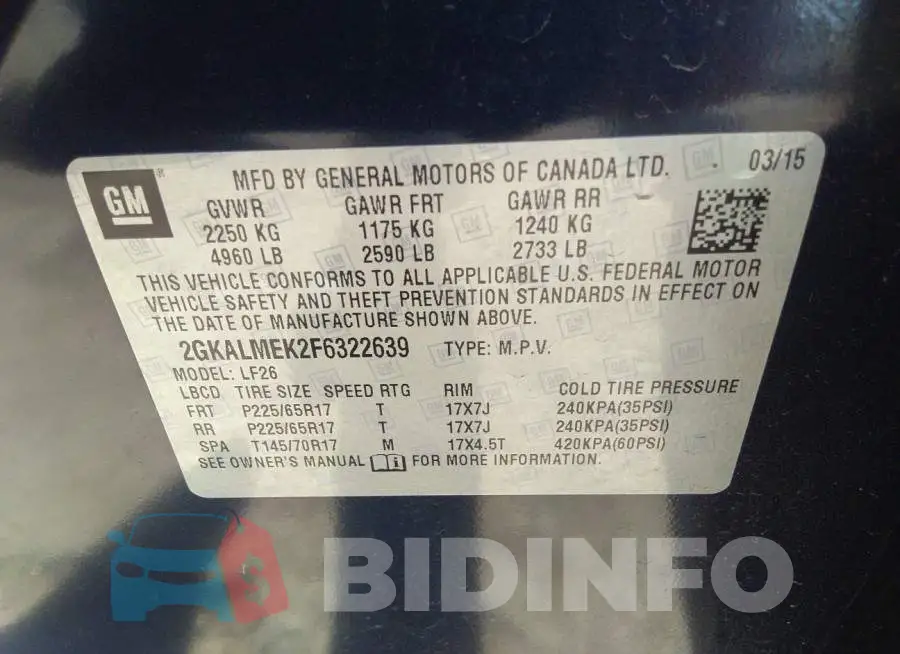 2GKALMEK2F6322639 Photo# 9