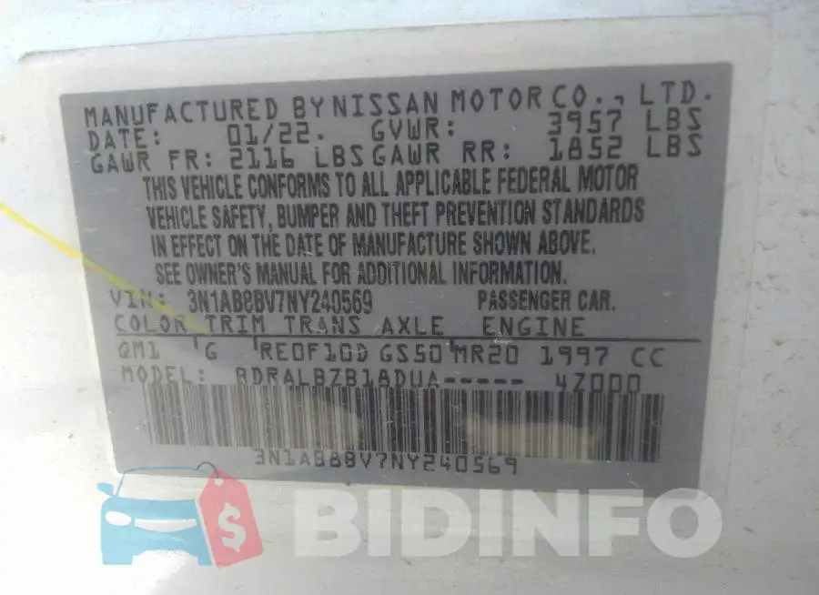 3N1AB8BV7NY240569 Photo# 9