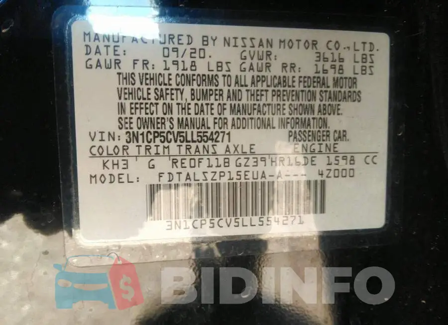 3N1CP5CV5LL554271 Photo# 9
