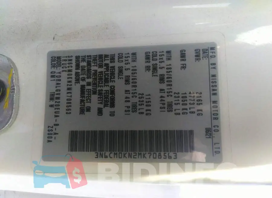 3N6CM0KN2MK708563 Photo# 9