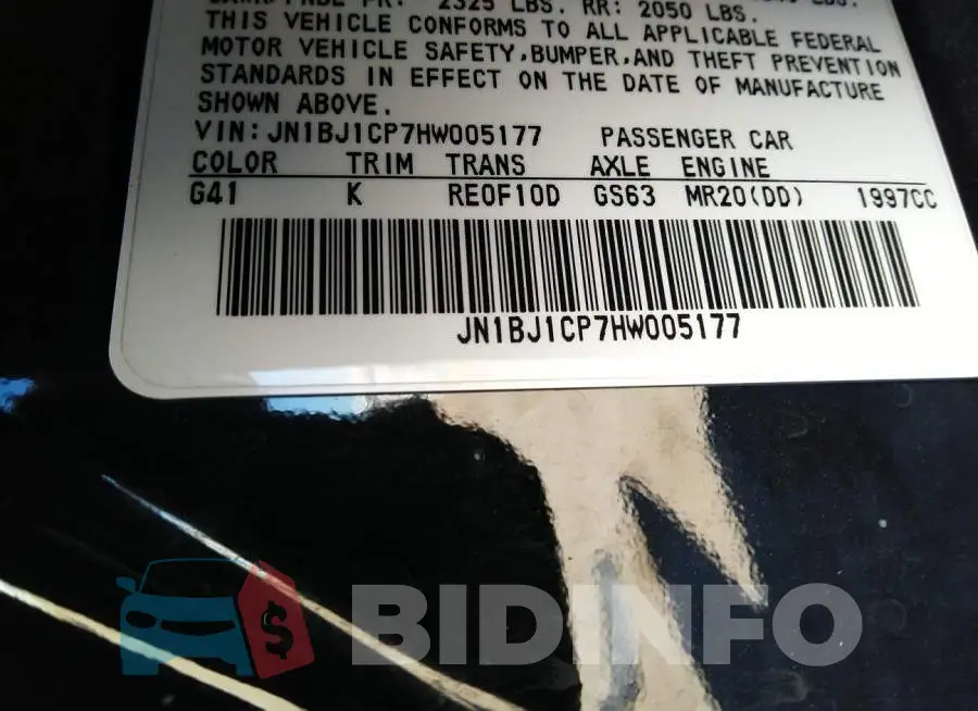 JN1BJ1CP7HW005177 Photo# 9