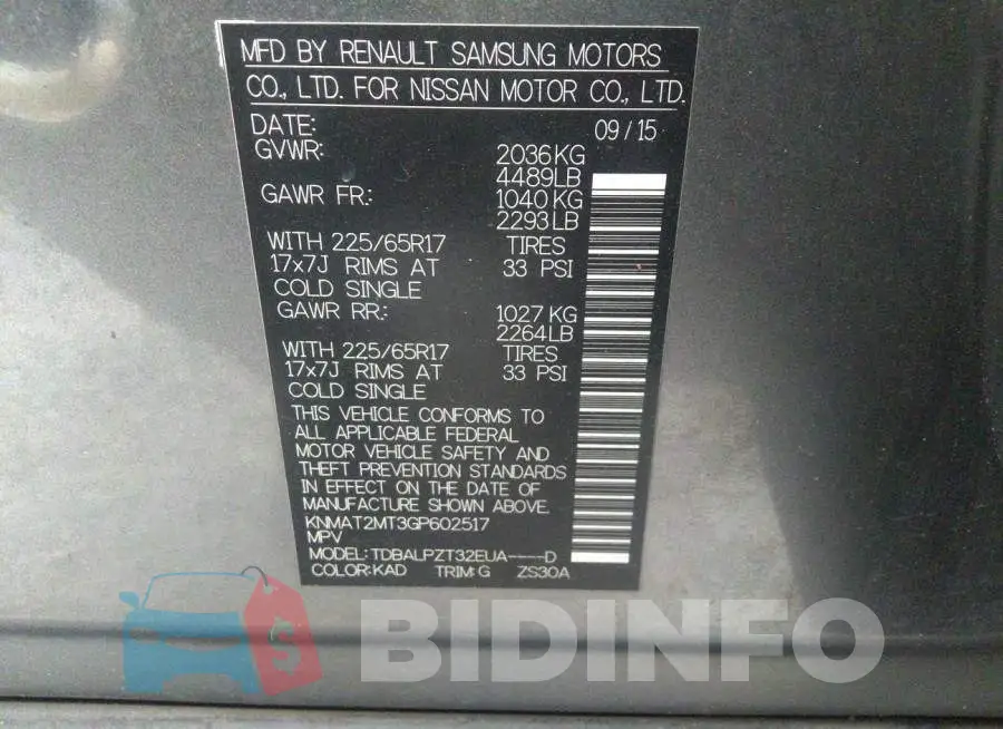 KNMAT2MT3GP602517 Photo# 9