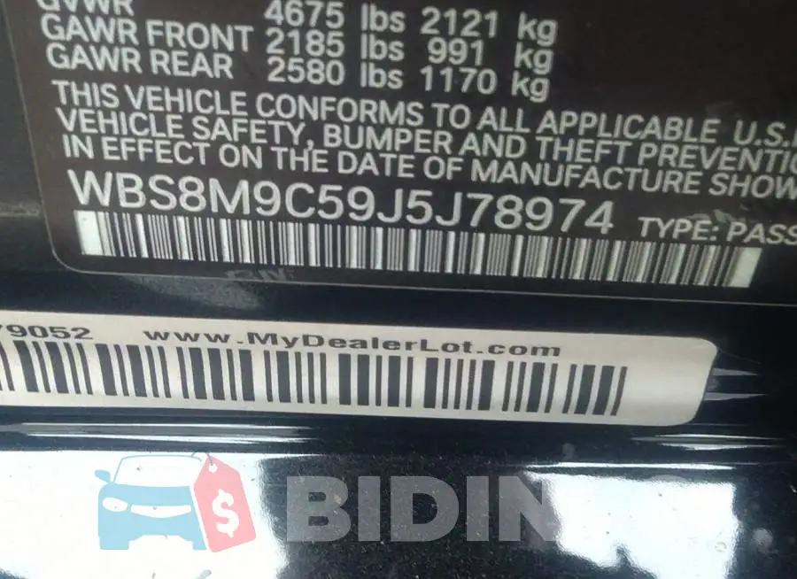 WBS8M9C59J5J78974 Photo# 9