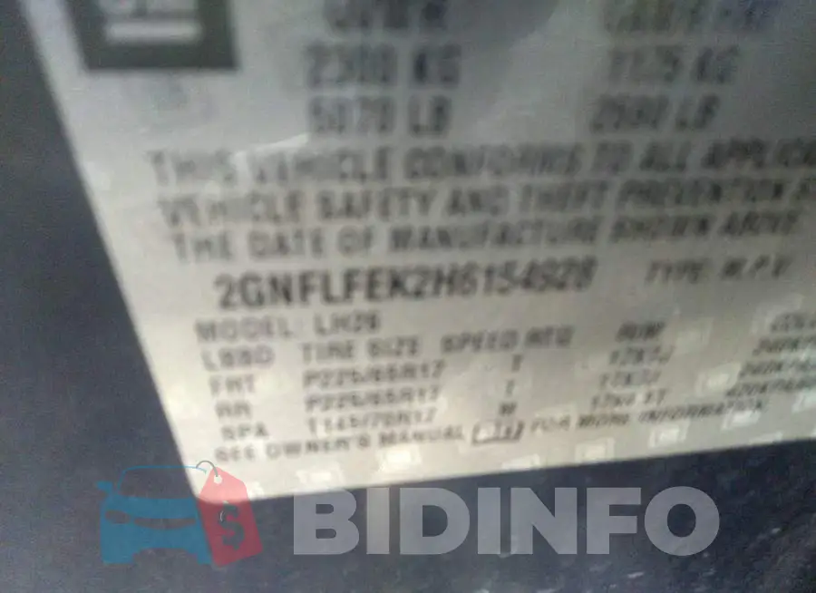 2GNFLFEK2H6154928 Photo# 9