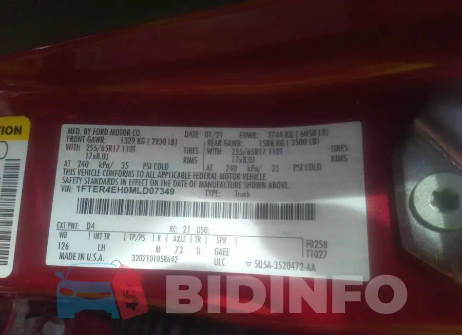 1FTER4EH0MLD07349 Photo# 9