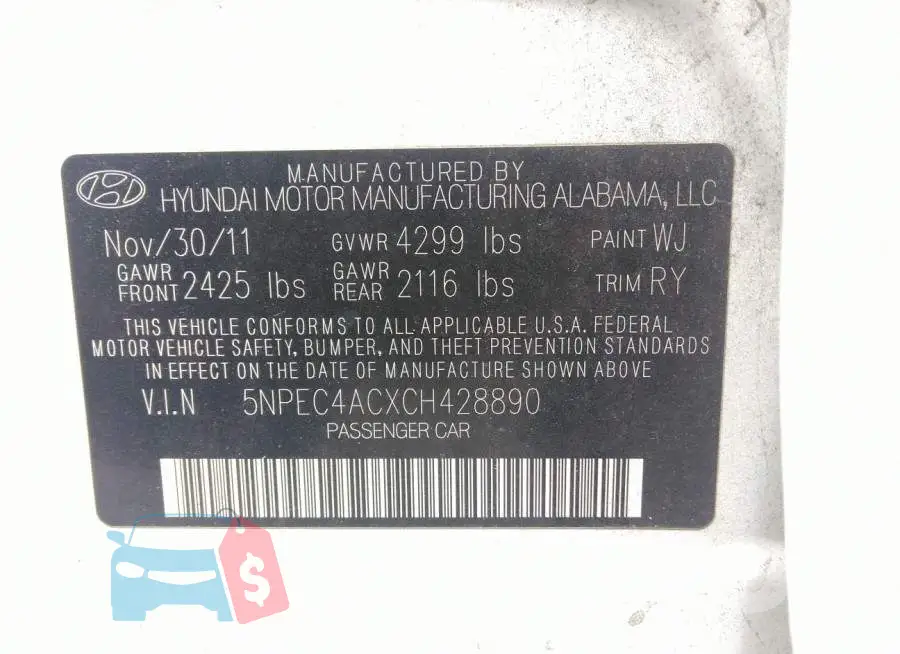 5NPEC4ACXCH428890 Photo# 9