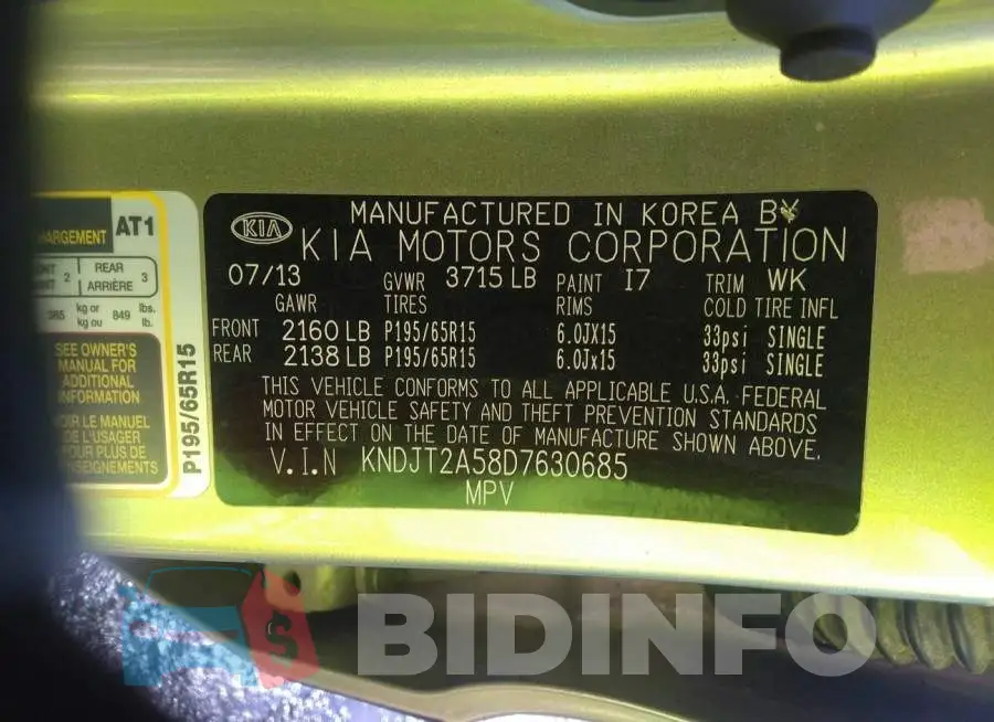 KNDJT2A58D7630685 Photo# 9