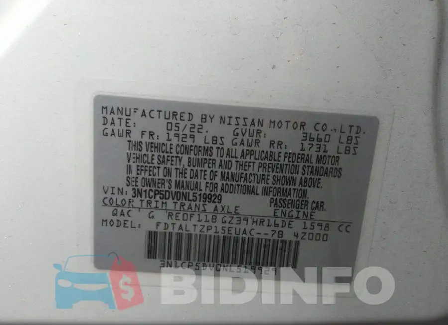 3N1CP5DV0NL519929 Photo# 9