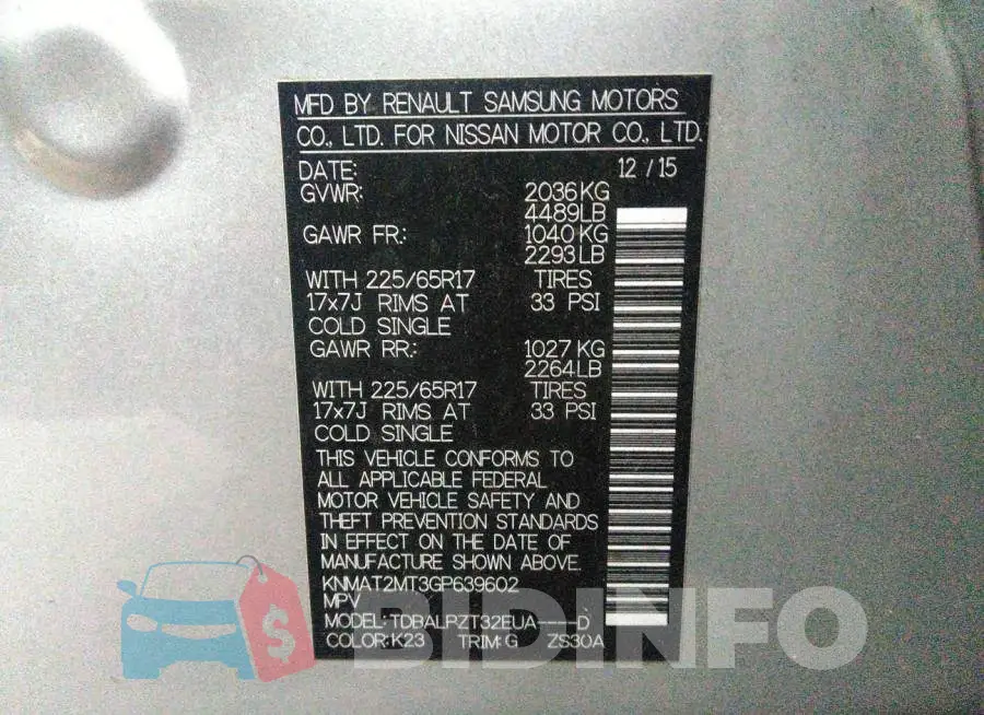 KNMAT2MT3GP639602 Photo# 9