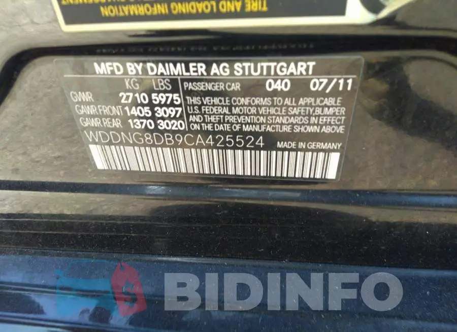 WDDNG8DB9CA425524 Photo# 9