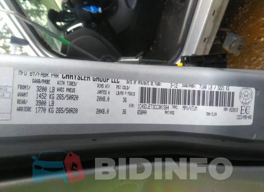 1C4SDJET3CC301564 Photo# 9
