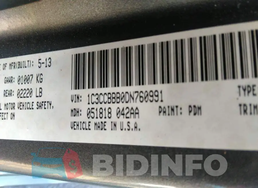 1C3CCBBB0DN760991 Photo# 9