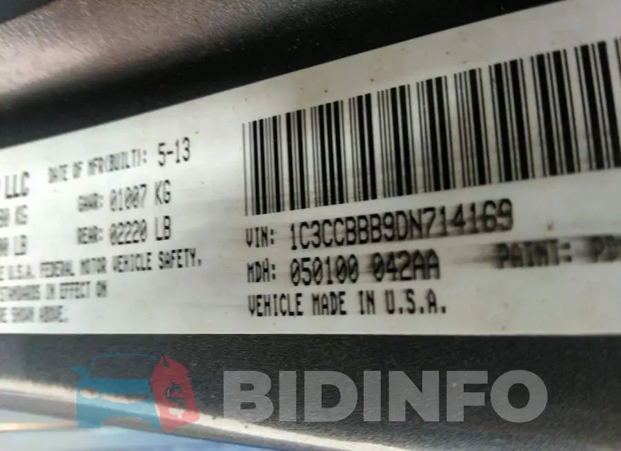 1C3CCBBB9DN714169 Photo# 9