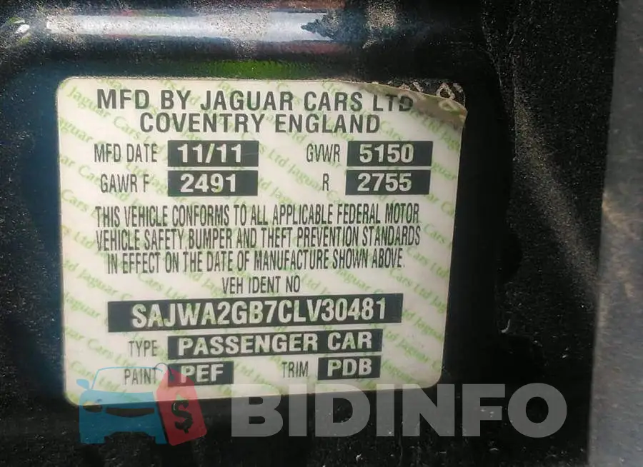 SAJWA2GB7CLV30481 Photo# 9