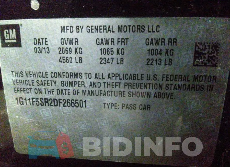 1G11F5SR2DF266501 Photo# 9