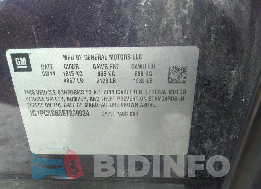 1G1PC5SB5E7290924 Photo# 9