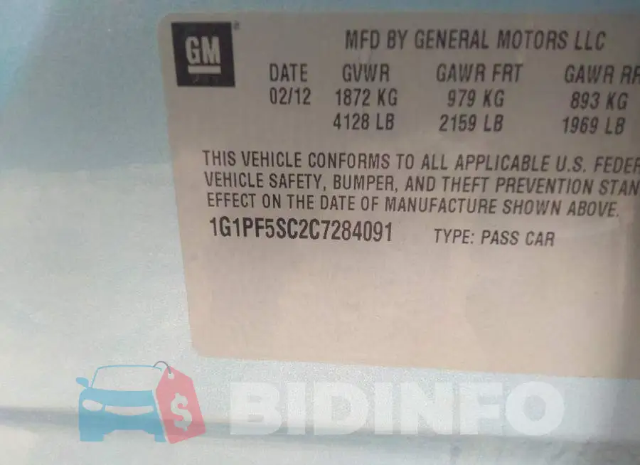 1G1PF5SC2C7284091 Photo# 9