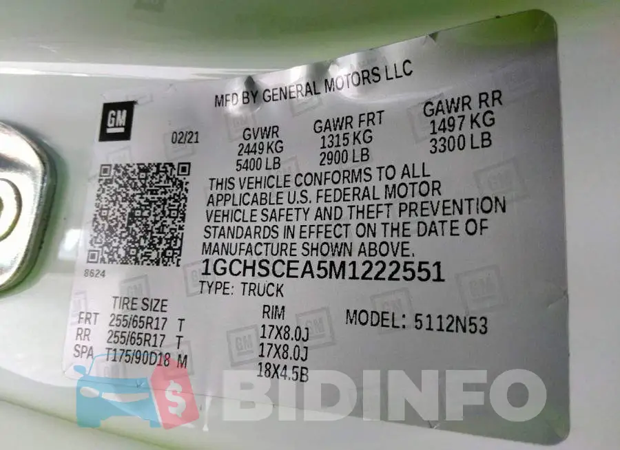 1GCHSCEA5M1222551 Photo# 9