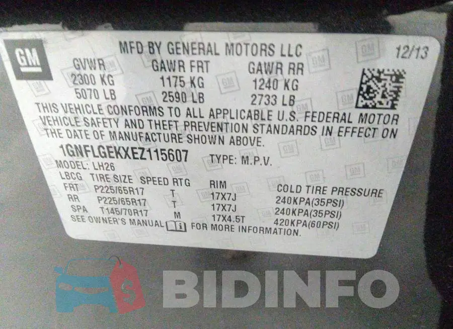 1GNFLGEKXEZ115607 Photo# 9