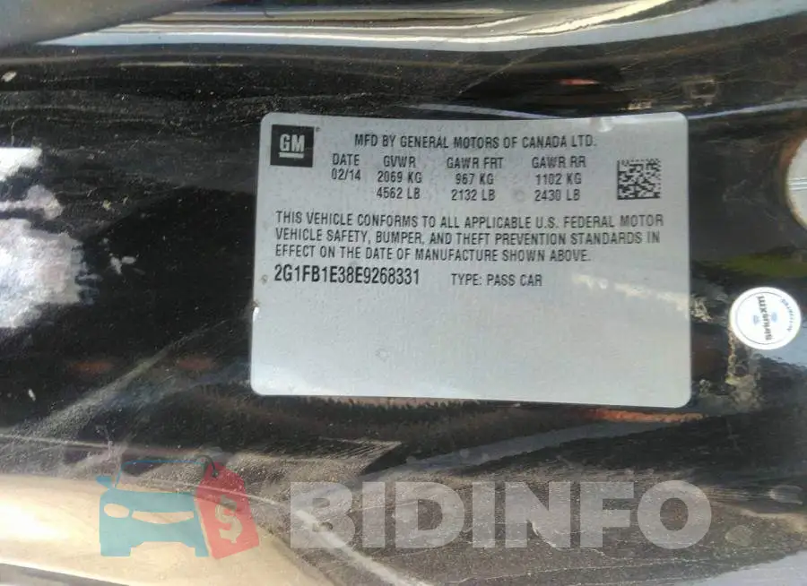 2G1FB1E38E9268331 Photo# 9