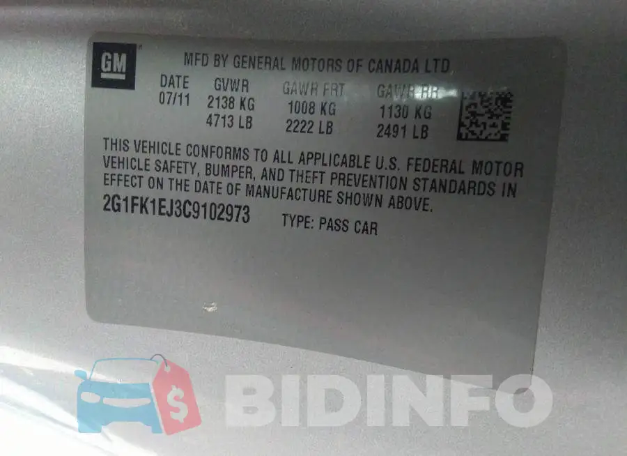 2G1FK1EJ3C9102973 Photo# 9