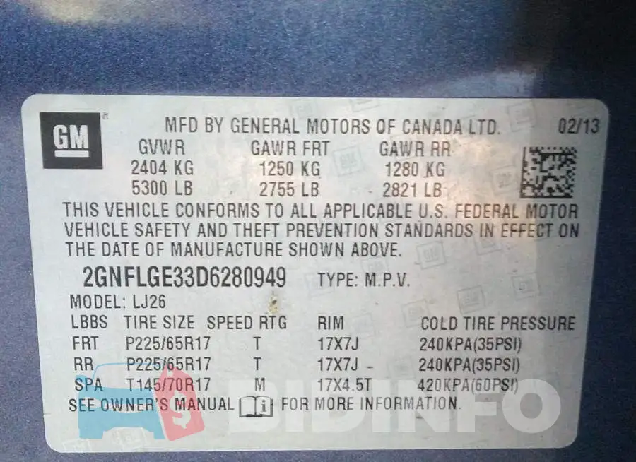 2GNFLGE33D6280949 Photo# 9