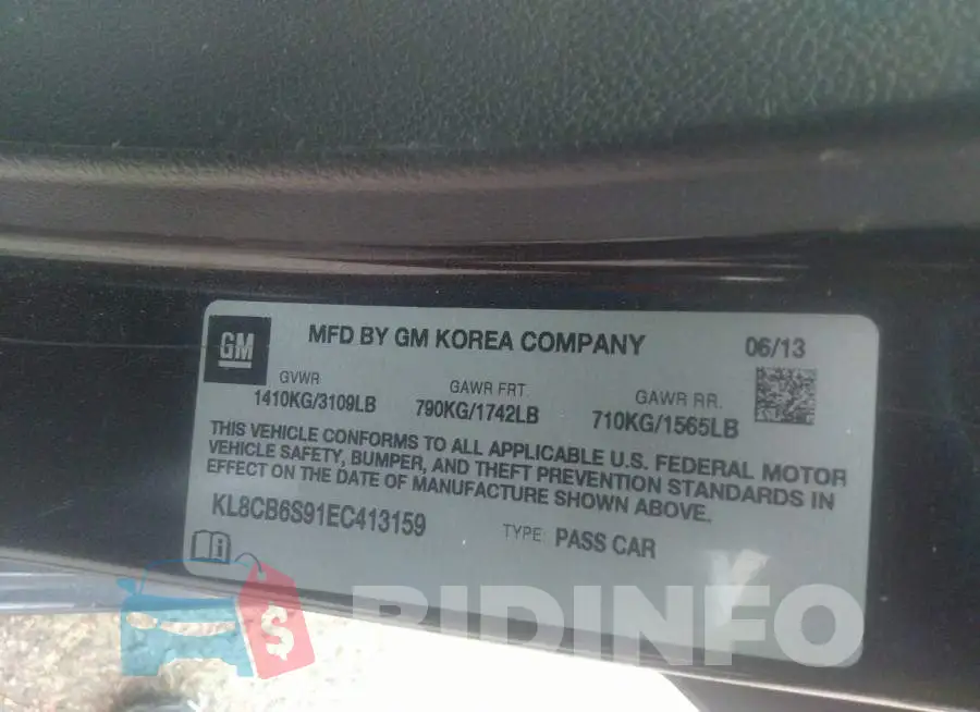 KL8CB6S91EC413159 Photo# 9