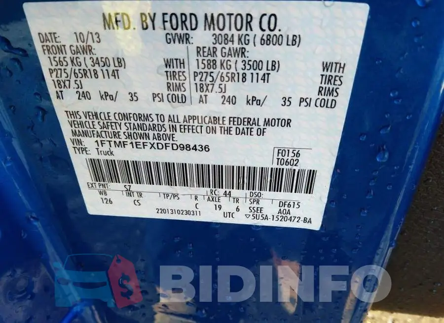 1FTMF1EFXDFD98436 Photo# 9