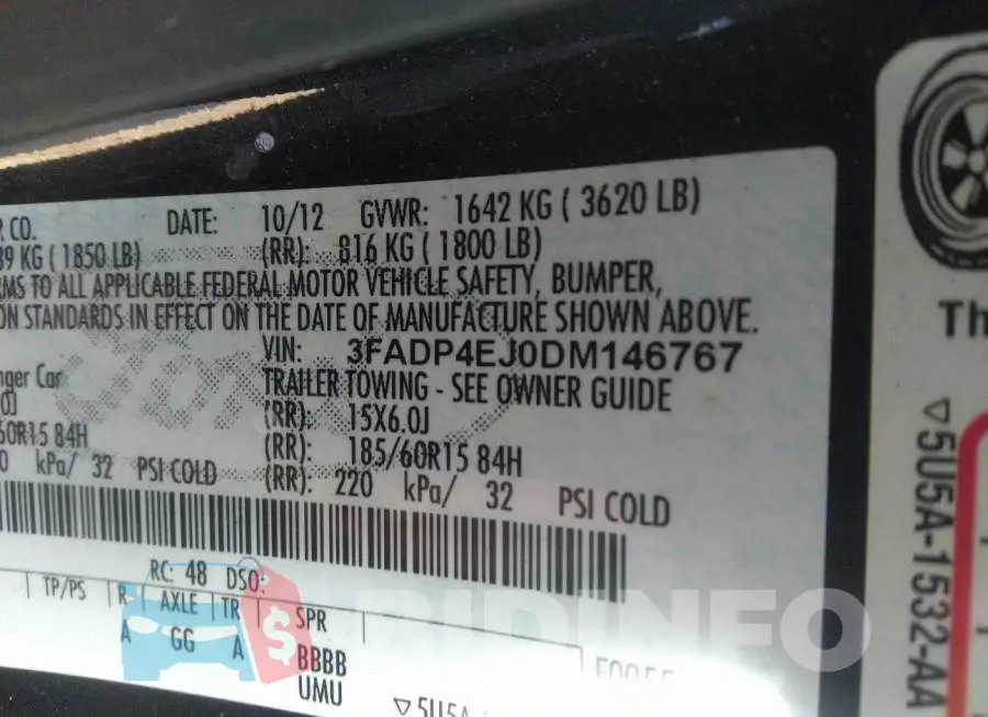3FADP4EJ0DM146767 Photo# 9