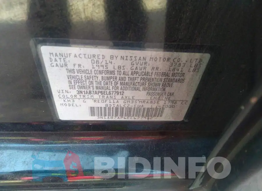3N1AB7AP6EL677912 Photo# 9