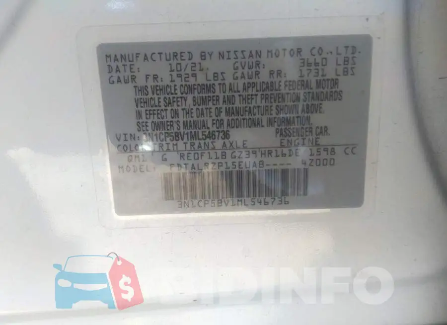 3N1CP5BV1ML546736 Photo# 9