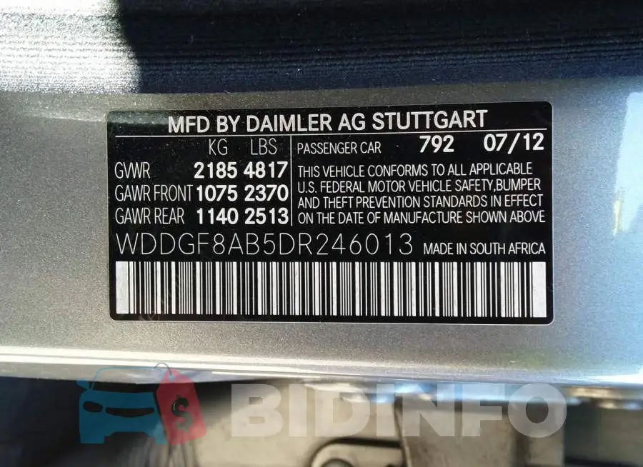 WDDGF8AB5DR246013 Photo# 9