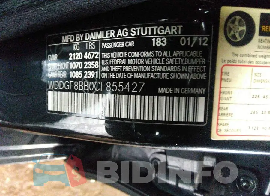 WDDGF8BB0CF855427 Photo# 9