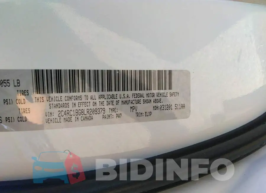 2C4RC1BG8LR209379 Photo# 9