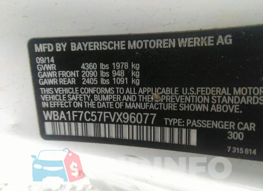 WBA1F7C57FVX96077 Photo# 9