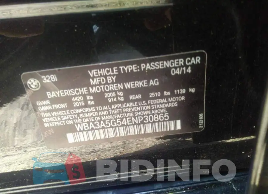 WBA3A5G54ENP30865 Photo# 9