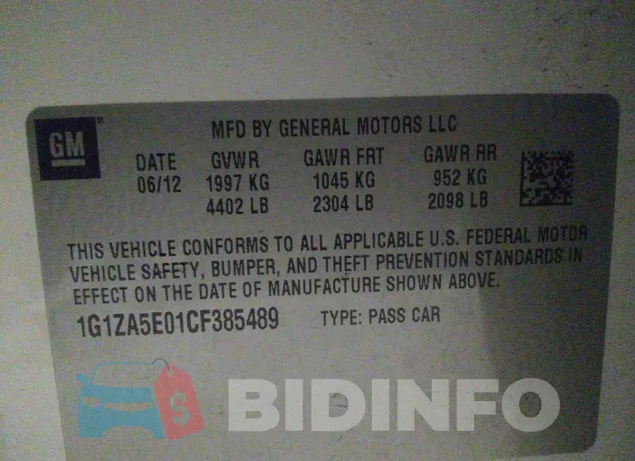 1G1ZA5E01CF385489 Photo# 9