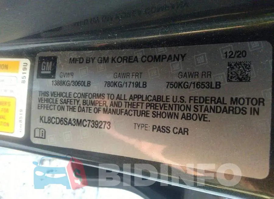 KL8CD6SA3MC739273 Photo# 9