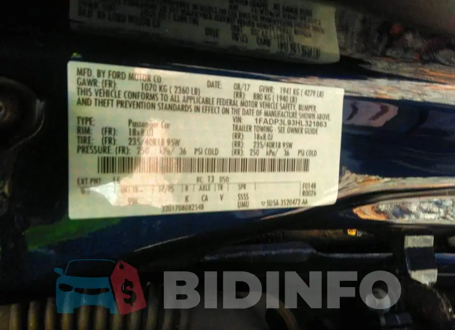 1FADP3L93HL321863 Photo# 9