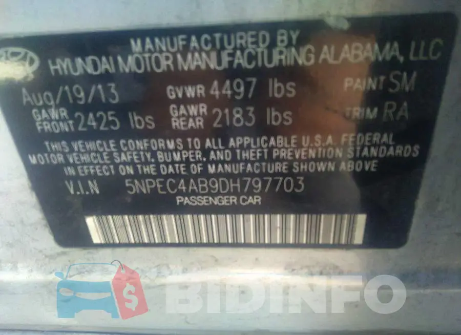 5NPEC4AB9DH797703 Photo# 11