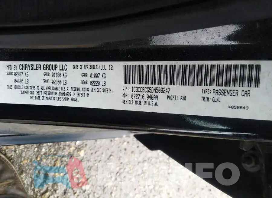 1C3CCBCG5DN509247 Photo# 9