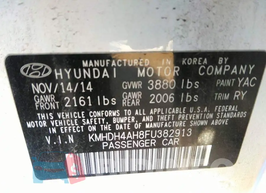 KMHDH4AH8FU382913 Photo# 9