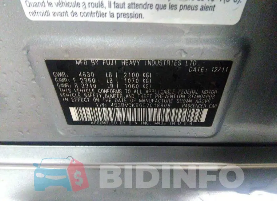 4S3BMDK66C2018808 Photo# 9